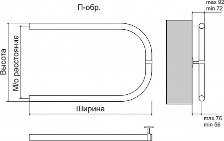 Эконом П-обр AISI 32х2 500х500 Полотенцесушитель  TERMINUS Оренбург - фото 3