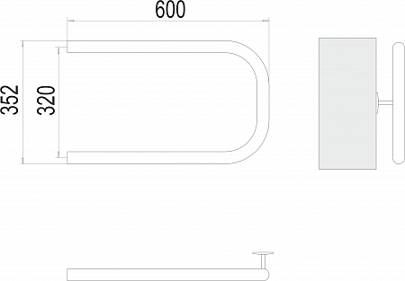 П-обр AISI 32х2 320х600 Полотенцесушитель  TERMINUS Оренбург - фото 3