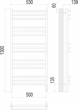 Соренто П15 500х1300 электро (sensor quick touch) Полотенцесушитель  TERMINUS Оренбург - фото 3