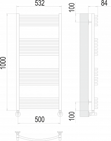 Классик П20 500х1000 Полотенцесушитель  TERMINUS Оренбург - фото 3