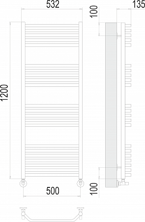 Виктория П22 500х1200 Полотенцесушитель  TERMINUS Оренбург - фото 3