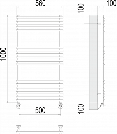 Ватра П18 500х1000 Полотенцесушитель  TERMINUS Оренбург - фото 3