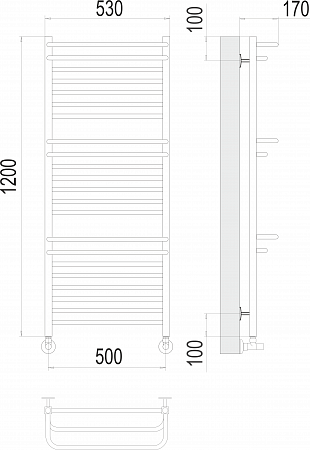 Орион П22 500х1200 Полотенцесушитель  TERMINUS Оренбург - фото 3