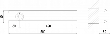 Полка Электро П2 КРУГ 500х90  Оренбург - фото 3