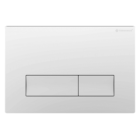 Клавиша смыва для инсталляции Terminus Classic кнопка прямоугольник цвет белый Оренбург - фото 1