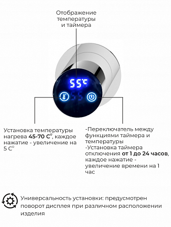 Рондо П2 350х760 электро Полотенцесушитель TERMINUS Нержавеющая сталь Оренбург - фото 5
