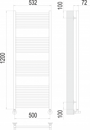 Аврора П22 500х1200 Полотенцесушитель  TERMINUS Оренбург - фото 3