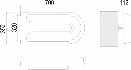 Фокстрот БШ 320х700 Полотенцесушитель  TERMINUS Оренбург - фото 3